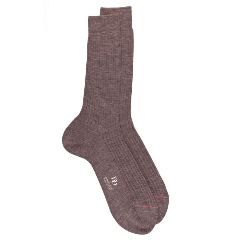 Doré Doré Chaussettes Homme Luxe En Laine Mérinos Extra Fine - Brun Loutre