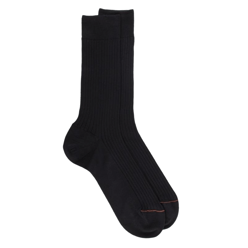 doré doré Chaussettes homme luxe en pur coton égyptien - Noir
