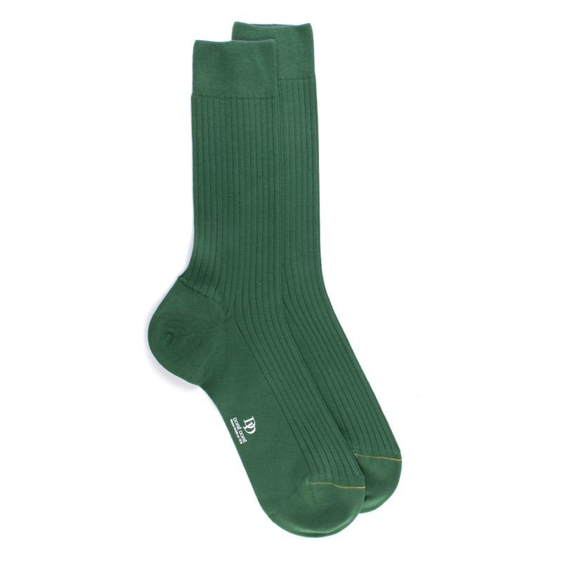 doré doré Chaussettes homme luxe en pur coton égyptien - Vert