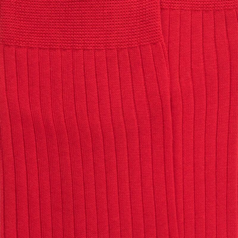Doré Doré Chaussettes Homme Luxe En Pur Fil D'écosse Extra Fin - Rouge Ponceau