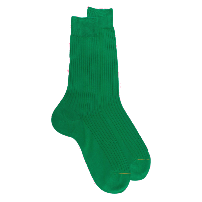 doré doré Chaussettes homme luxe en pur fil d'écosse extra fin - Vert
