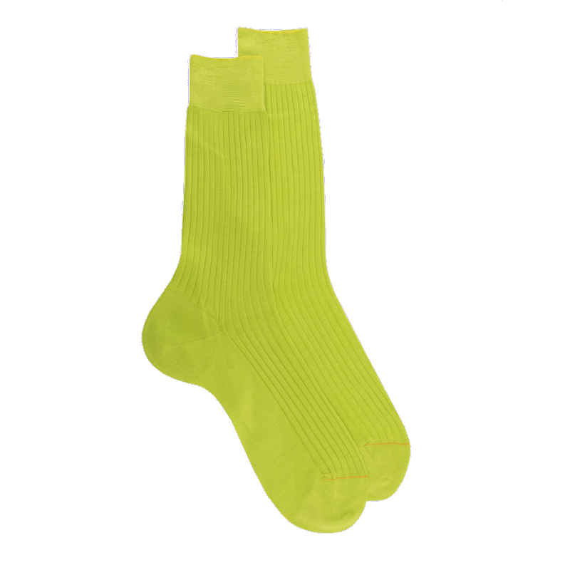 doré doré Chaussettes homme luxe en pur fil d'écosse extra fin - Vert Pomme