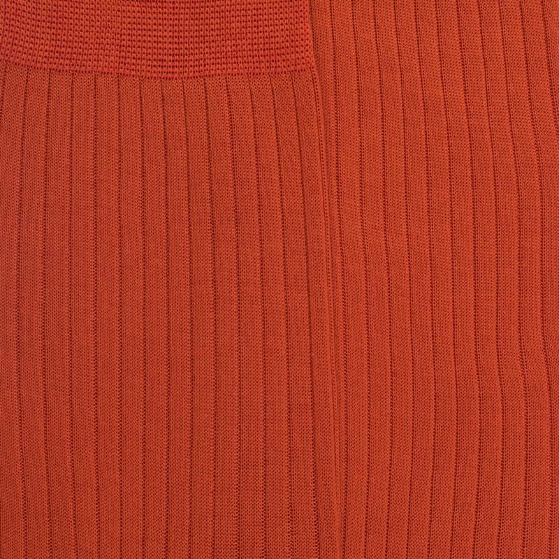 Doré Doré Chaussettes Homme Luxe En Pur Fil D'écosse Extra Fin - Cognac