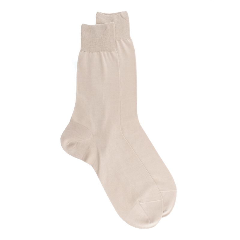 doré doré Chaussettes Homme pur fil d'écosse en maille jersey - Beige