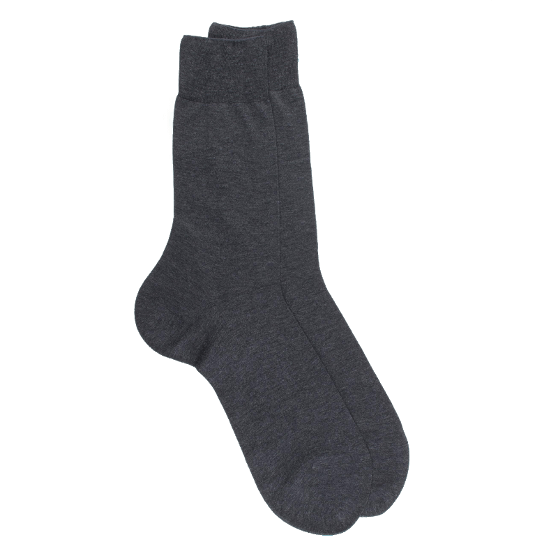 doré doré Chaussettes Homme pur fil d'écosse en maille jersey - Gris