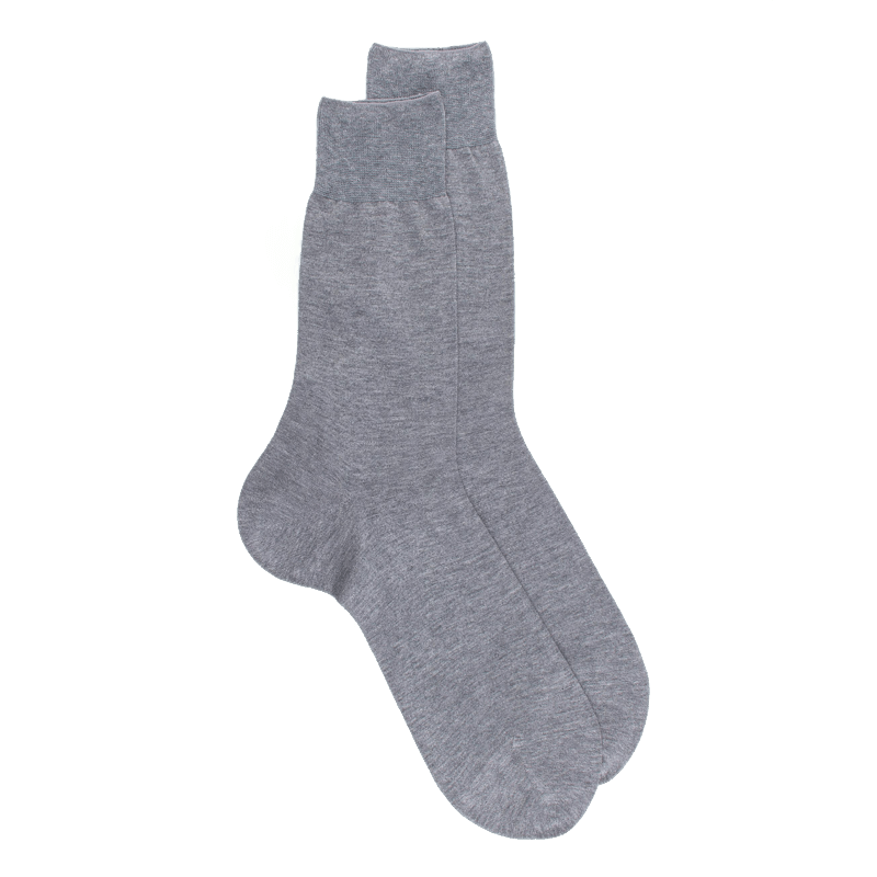 doré doré Chaussettes Homme pur fil d'écosse en maille jersey - Gris clair