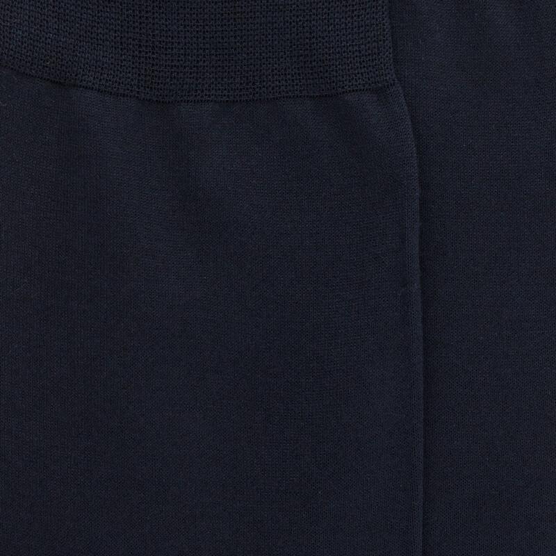 Doré Doré Chaussettes Homme Pur Fil D'écosse En Maille Jersey - Bleu Marine Foncé
