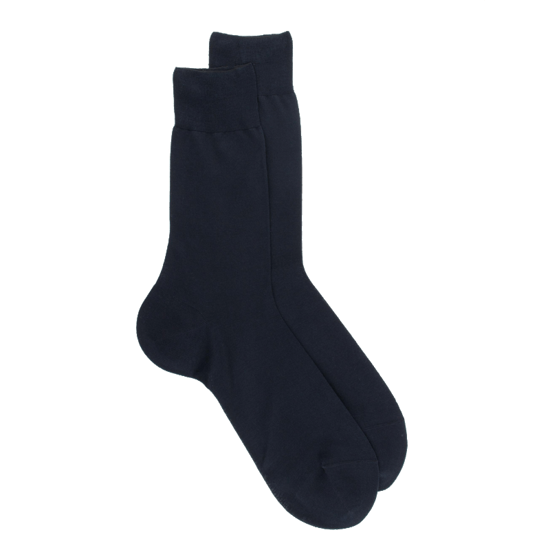 doré doré Chaussettes Homme pur fil d'écosse en maille jersey - Bleu marine foncé