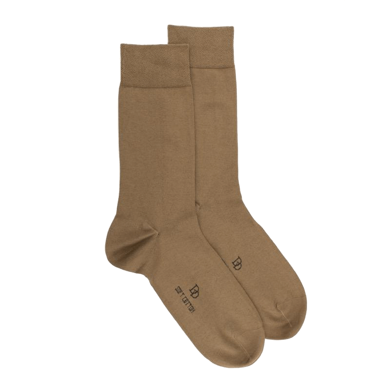 doré doré Chaussettes homme Soft Cotton - Beige baobab