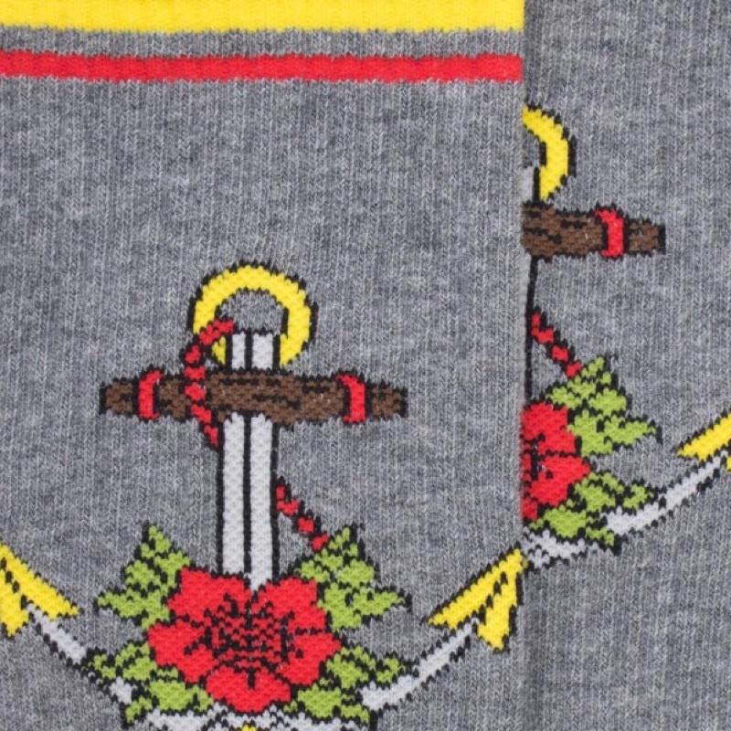 Doré Doré Chaussettes Hommes à Bouclettes - Motif Ancre