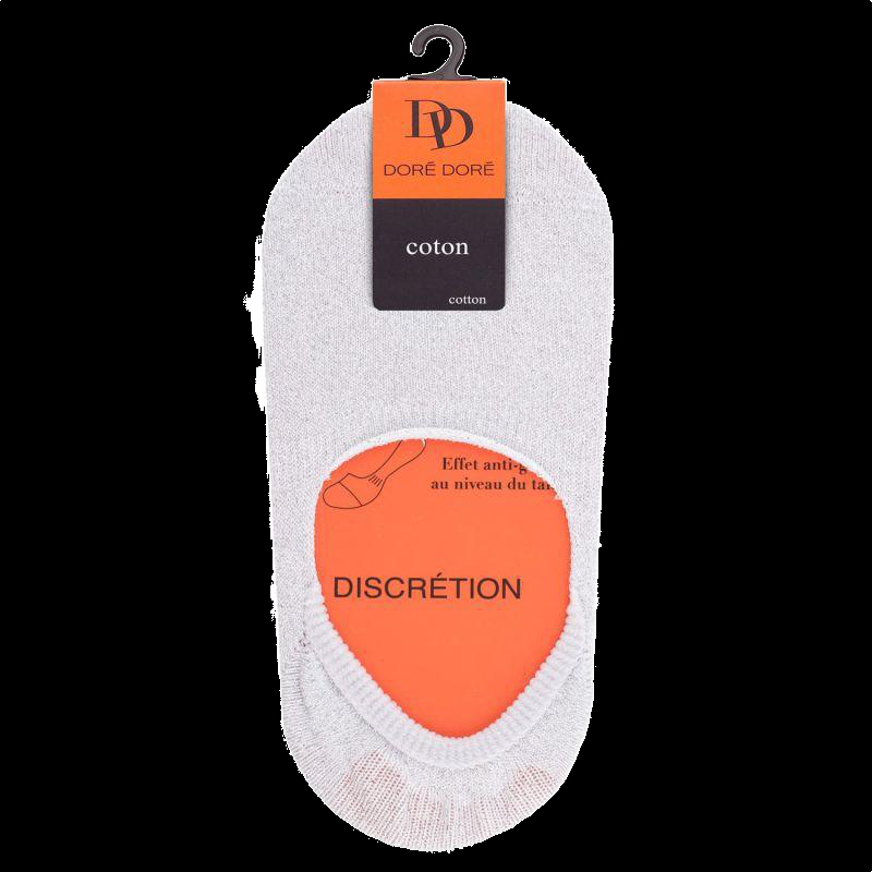 doré doré Chaussettes invisibles enfants en coton égyptien - Blanc brillant