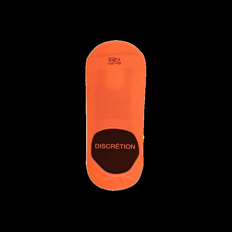 doré doré Chaussettes invisibles homme en coton bouclettes et bandes anti-glisse - Orange