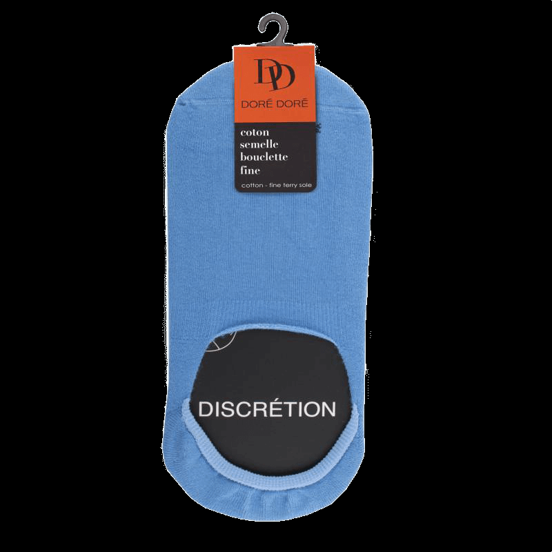 doré doré Chaussettes invisibles homme en coton bouclettes et bandes anti-glisse - Gris