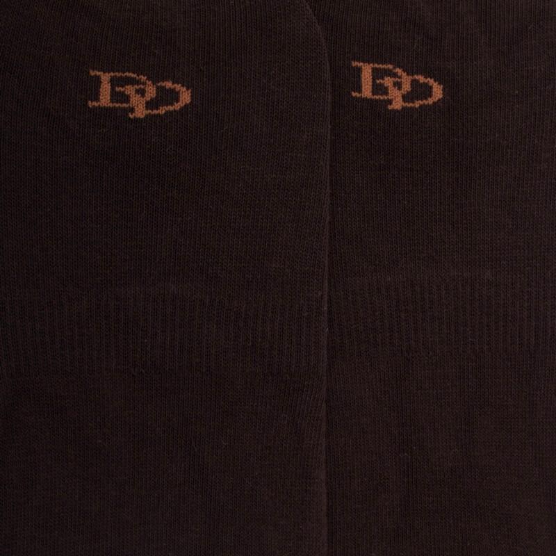 Doré Doré Chaussettes Invisibles Homme En Coton égyptien Et Bandes Anti-glisse - Maron