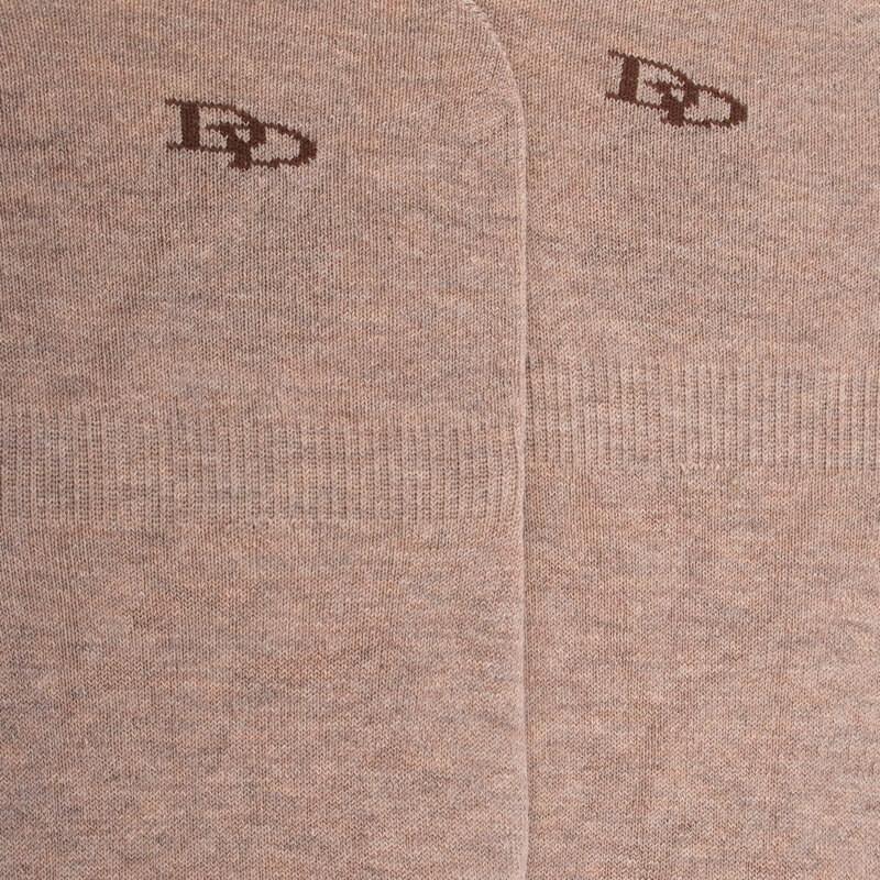 Doré Doré Chaussettes Invisibles Homme En Fil D'écosse Et Bandes Anti-glisse - Beige