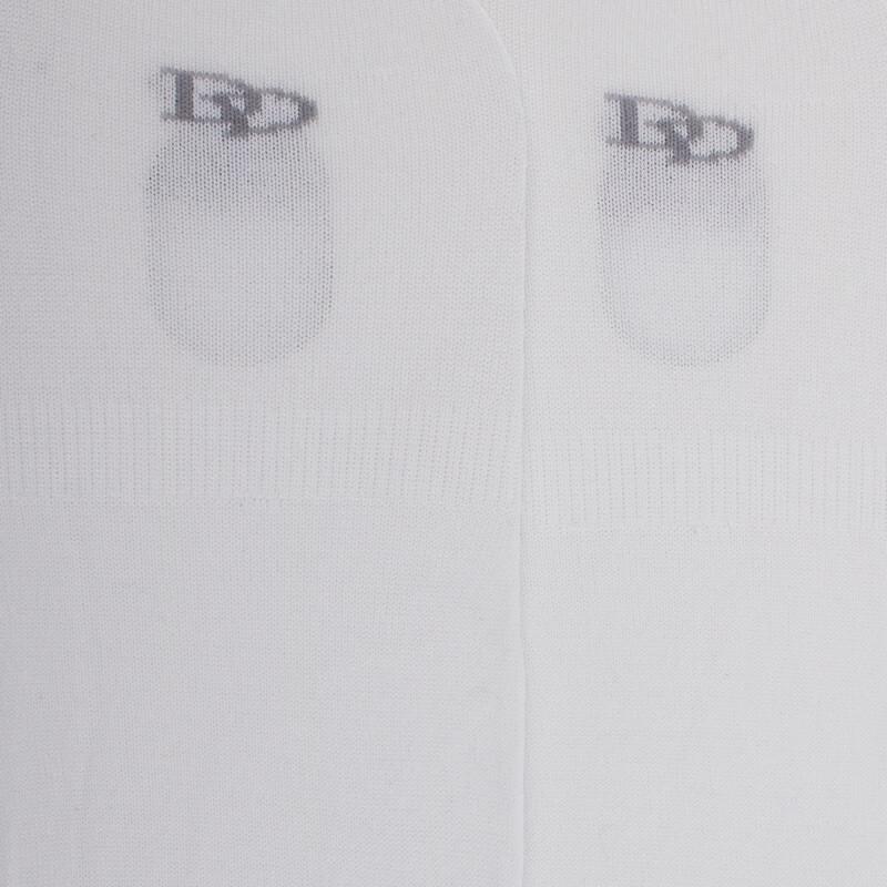 Doré Doré Chaussettes Invisibles Homme En Fil D'écosse Et Bandes Anti-glisse - Blanc