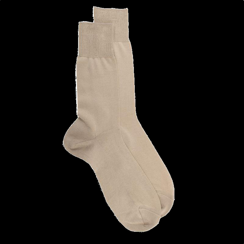 doré doré Chaussettes jersey en fil d'écosse renforcé - Beige