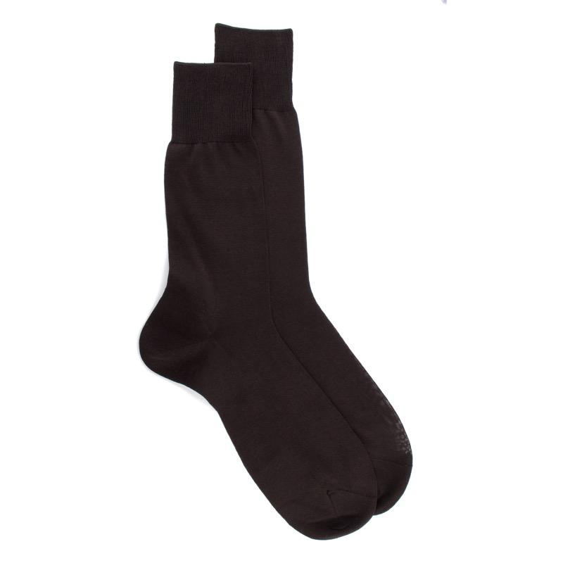 Doré Doré Chaussettes Jersey En Fil D'écosse Renforcé - Marron