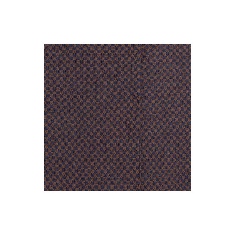 Doré Doré Chaussettes Laine à Motifs Géométrique – Marron Et Bleu