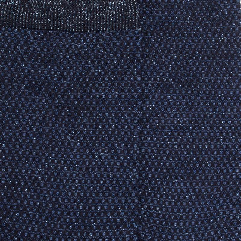 Doré Doré Chaussettes Laine Avec Micro Pois - Bleu Marine