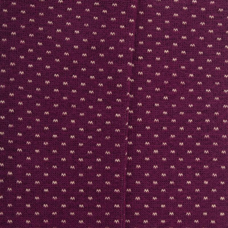 Doré Doré Chaussettes Longues En Laine Pour Femmes Avec Motifs à Tirets - Rouge Sangria