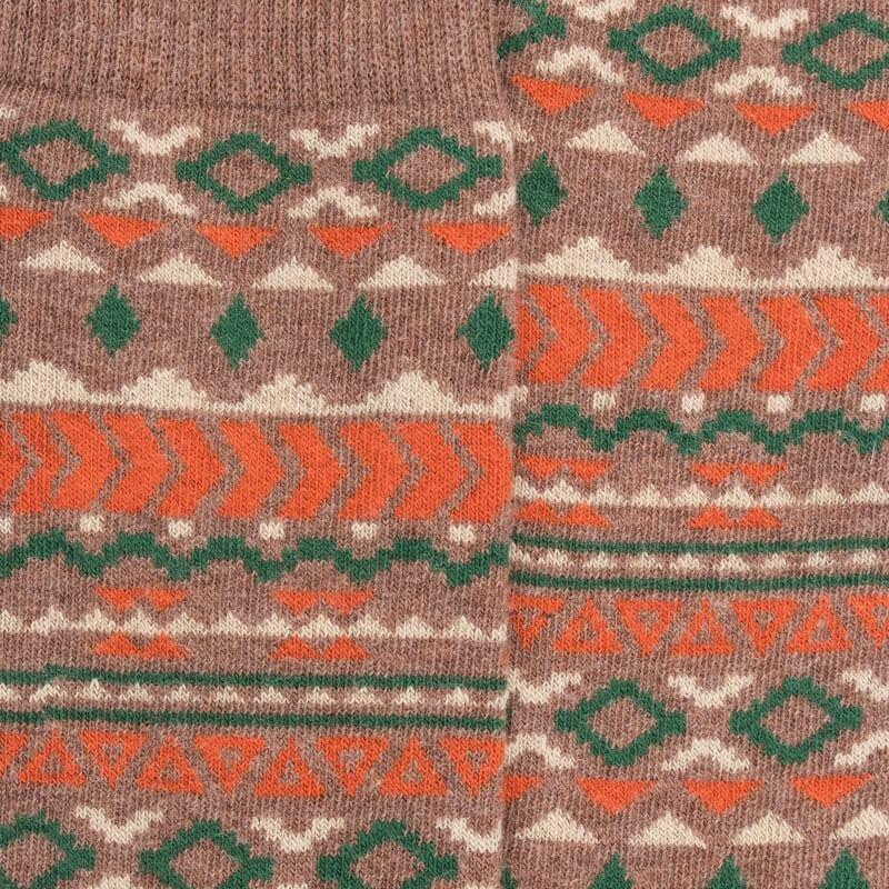Doré Doré Chaussettes Longues Pour Enfants En Coton à Motifs Tribaux - Marron Caille