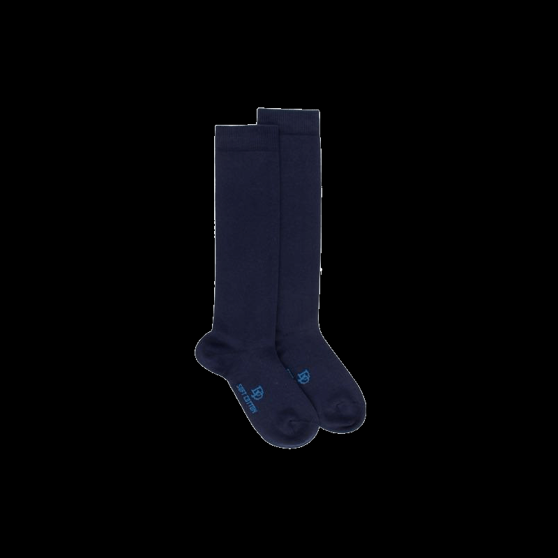 doré doré Chaussettes longues Soft Coton pour enfants en coton égyptien - Bleu Matelot