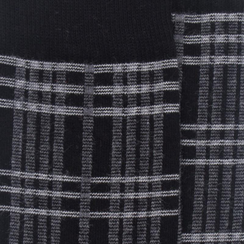 Doré Doré Chaussettes Motif Tartan En Coton Doux - Noir