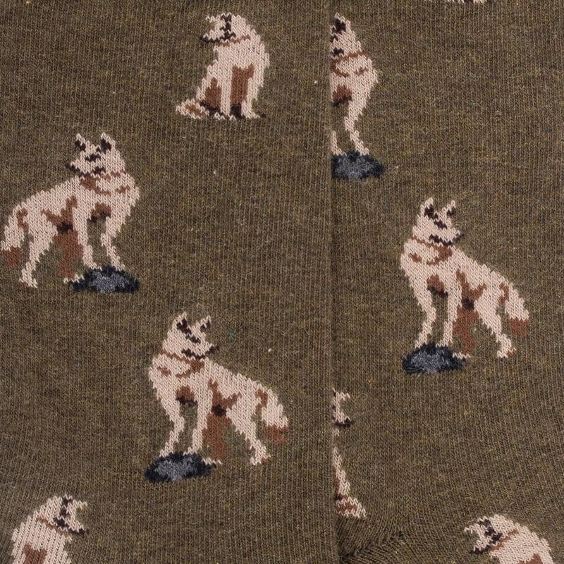 Doré Doré Chaussettes Pour Enfants En Coton à Motifs De Loups - Vert Cerfeuil