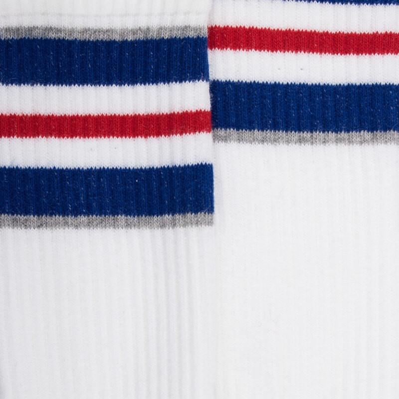 Doré Doré Chaussettes Pour Enfants En Coton éponge Uni Avec Rayures Sur Le Bord - Blanc