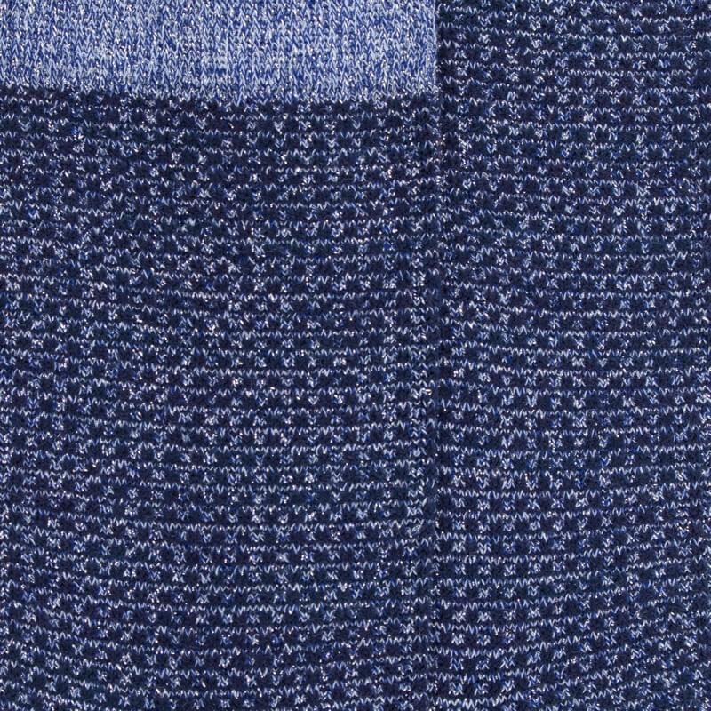 Doré Doré Chaussettes Pour Enfants En Laine Avec Motifs à Micro-points Et Effet Brillant - Bleu Caban