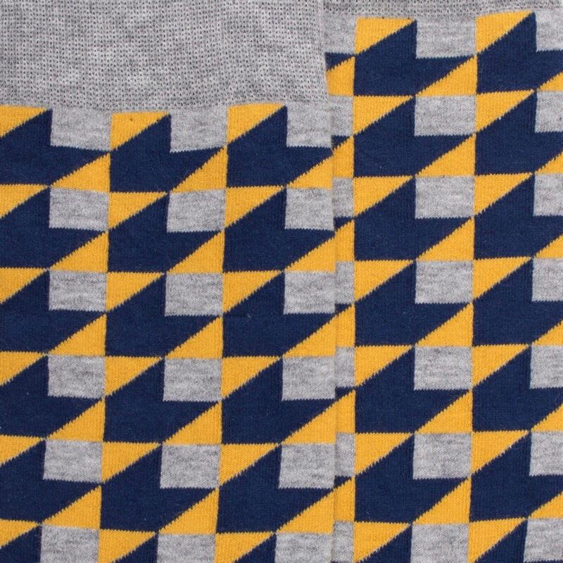 Doré Doré Chaussettes Pour Hommes En Coton égyptien Avec Motifs Géométriques - Gris Rocheux