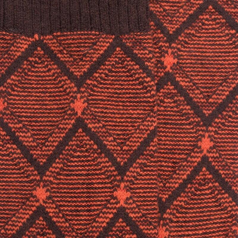 Doré Doré Chaussettes Pour Hommes En Laine Vierge Viscose Et Cachemire Avec Motifs à Losanges - Marron Chocolat
