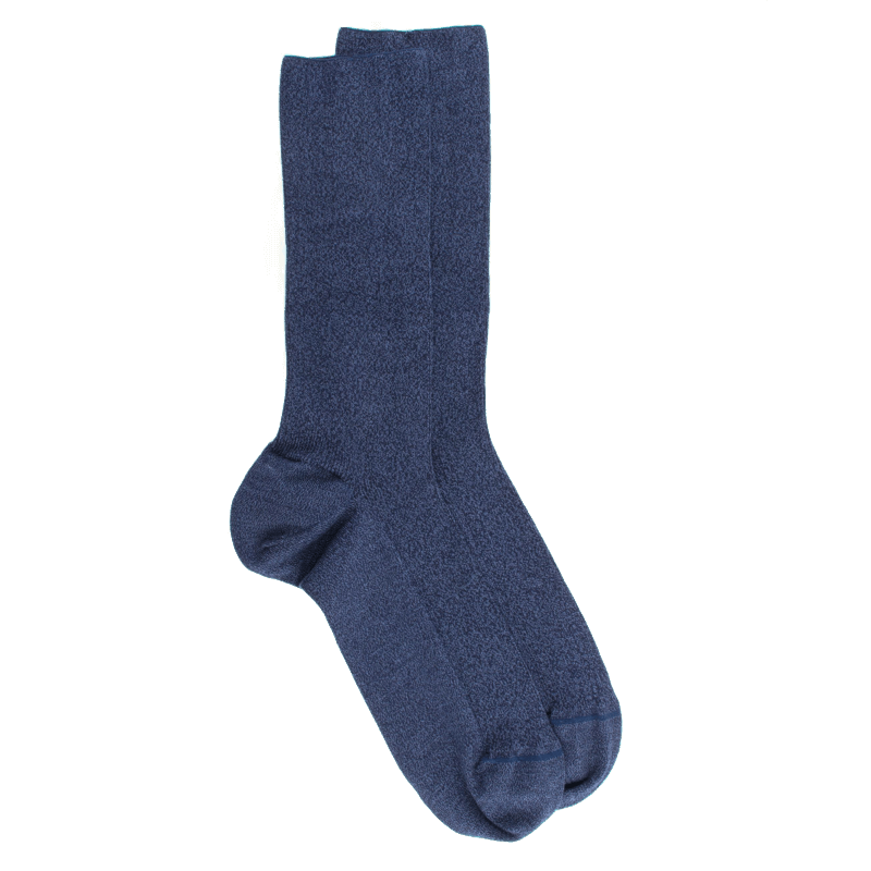 Doré Doré Chaussettes Sans Bord élastique En Coton égyptien - Spécial Jambes Sensibles - Jean Foncé