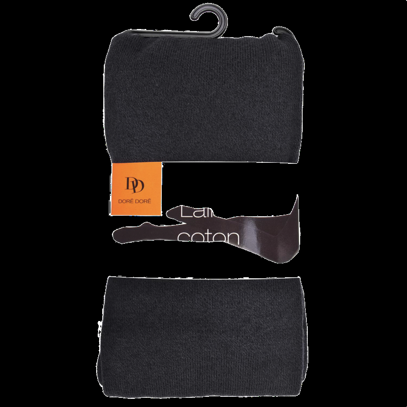 Doré Doré Collant DD Inséparable En Laine Mérinos Et Coton Doux - Noir