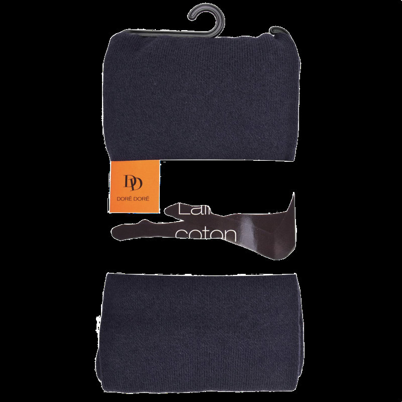 Doré Doré Collant DD Inséparable En Laine Mérinos Et Coton Doux - Bleu Marine