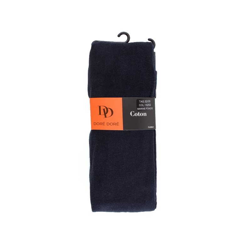 Doré Doré Collant Enfant Maille Jersey En Coton Doux - Bleu Marine
