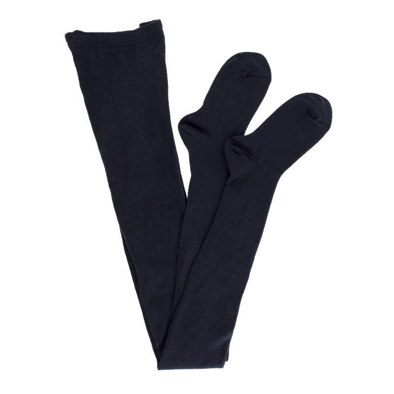 doré doré Collant enfant maille jersey en coton doux - Bleu marine