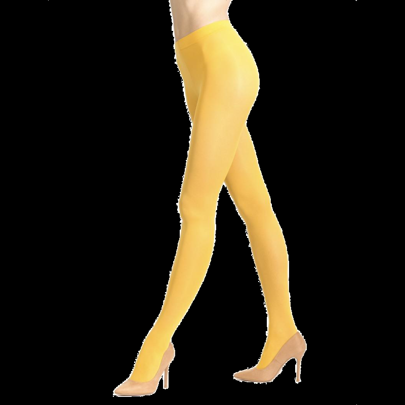 doré doré Collant fantaisie opaque Coloré 50 deniers - Moutarde
