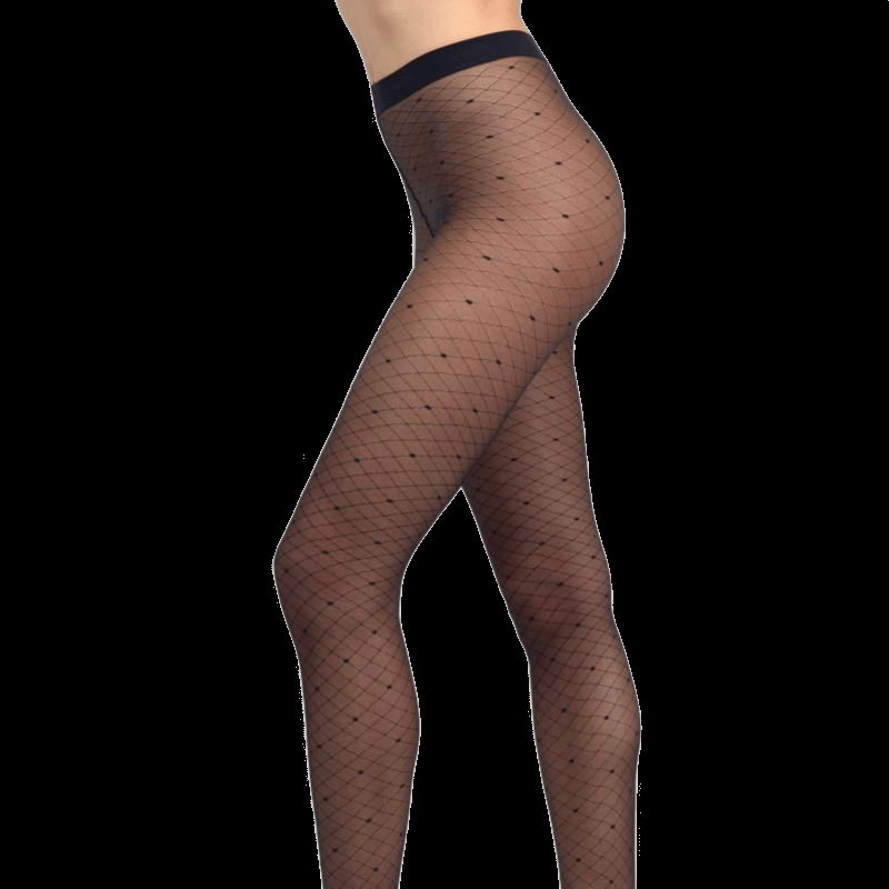 Doré Doré Collant Femme 20 Deniers à Motif Géométriques - Noir