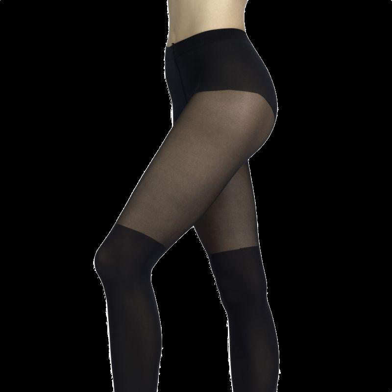 Doré Doré Collants Fantaisie Feinte Parisienne - Noir