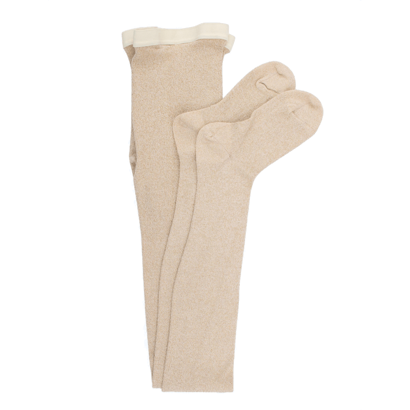 doré doré Collants pour enfants en coton effet brillant - Beige Désert