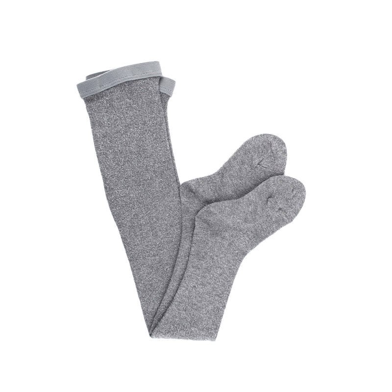 doré doré Collants pour enfants en coton effet brillant - Gris oxford