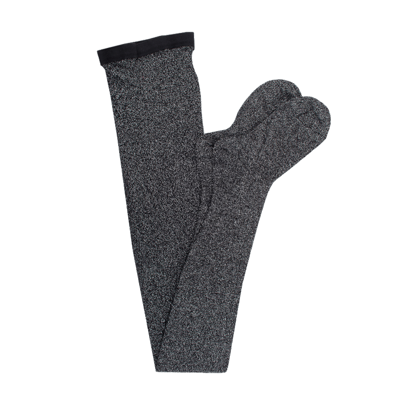 doré doré Collants pour enfants en coton effet brillant - Noir