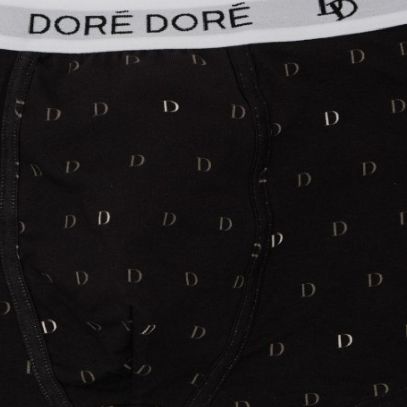 Doré Doré Boxer Homme En Coton à Motifs D - Noir