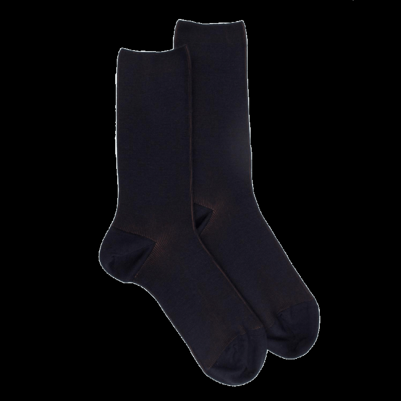 Doré Doré Chaussettes Bicolores En Laine - Marine