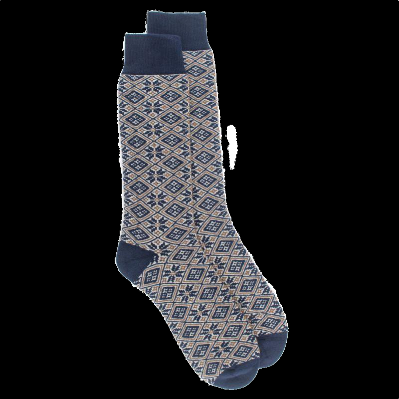 doré doré Chaussettes de Noël au motifs grecs - Bleu