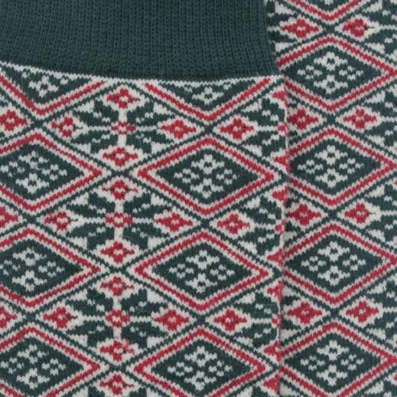 Doré Doré Chaussettes De Noël Au Motifs Grecs - Vert