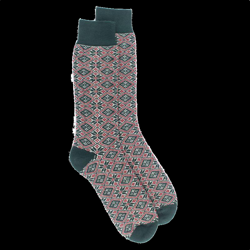 Doré Doré Chaussettes De Noël Au Motifs Grecs - Vert