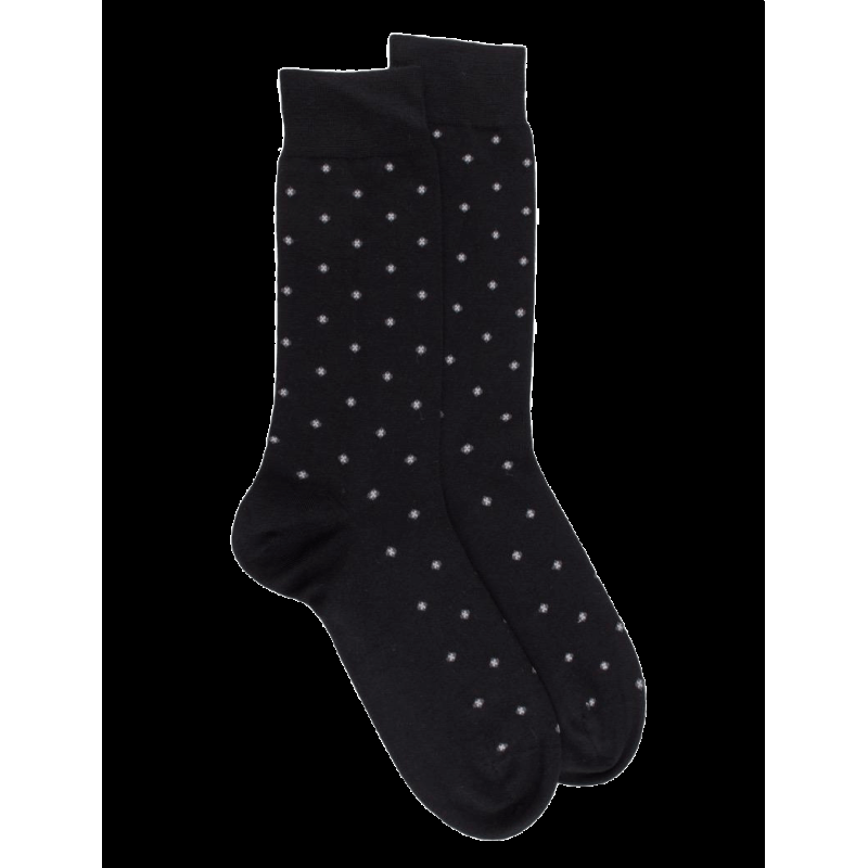 doré doré Chaussettes en laine motif cravate - Noir